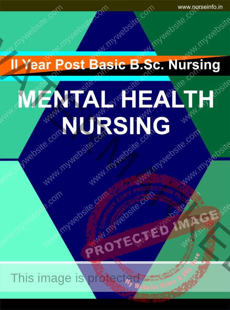 Mental Health Nursing Notes/Book For P.C. Or P.B. BSC Second Year ...