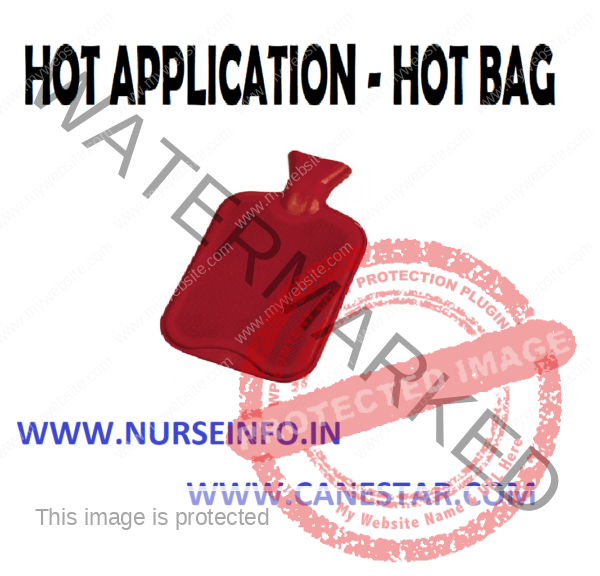 HOT WATER BAG HOT APPLICATION Purpose, Preliminary Assessment