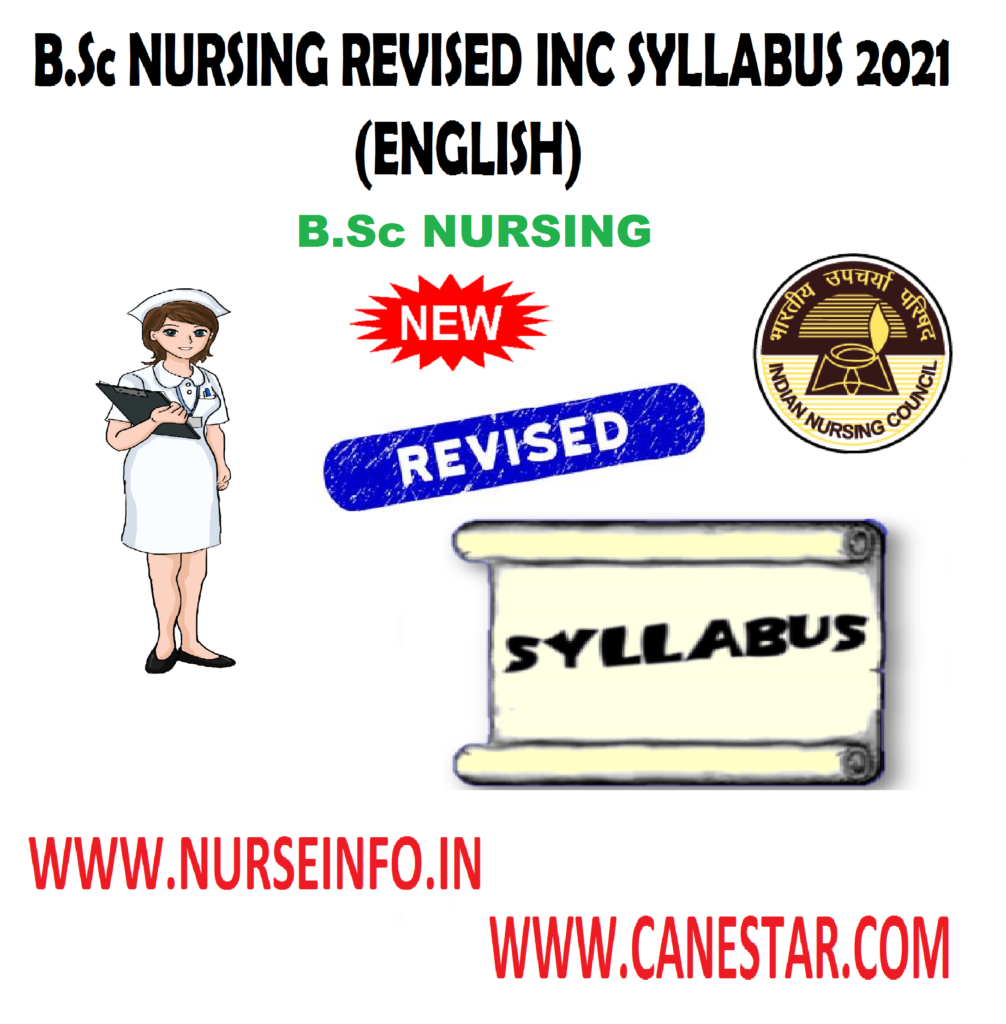 B.Sc., Nursing Revised INC Syllabus 2021 in English 