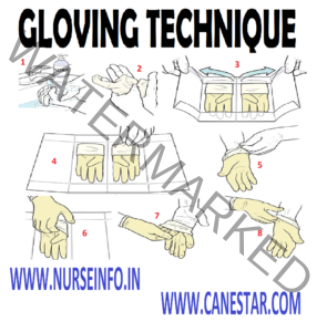 STERILE SURGICAL GLOVING TECHNIQUE - MEDICAL AND SURGICAL PROCEDURES