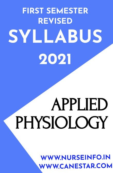 Applied Physiology Notes/Book (PDF) for Nurses - Revised INC Syllabus 2021