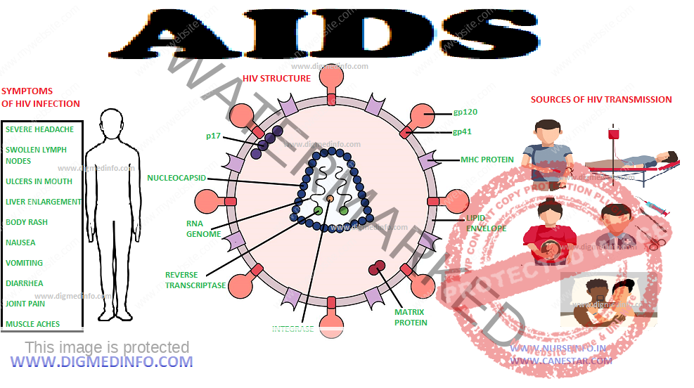 AIDS (Acquired Immuno Deficiency Syndrome) – General Characteristics, Route of Transmission, Diagnosis, Clinical Features and Management 