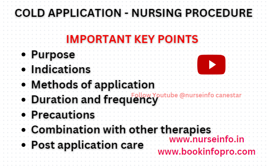 cold application - nursing procedure - nurseinfo 