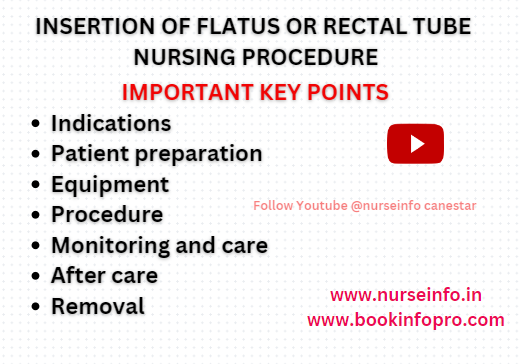 insertion of flatus or rectal tube - nurseinfo - nursing  procedure