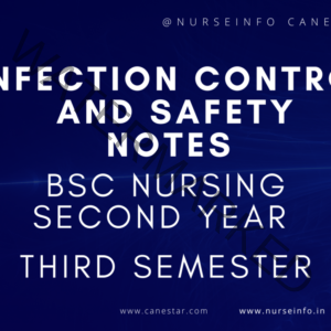 INFECTION CONTROL AND SAFETY NOTES FOR BSC NURSING THIRD SEMESTER
