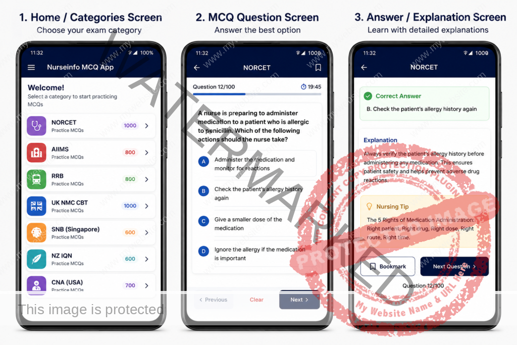 nurseinfo mcq app