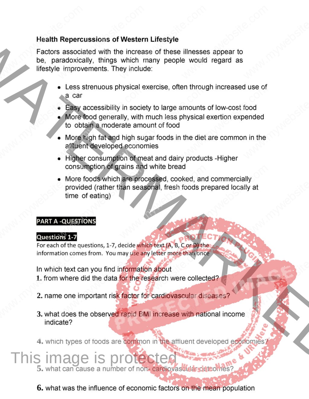 Oet Reading Exercise