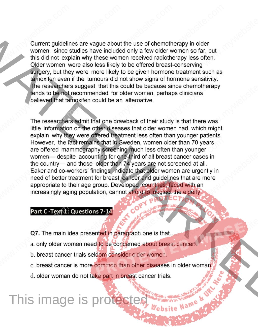 Oet reading practice test nurse info