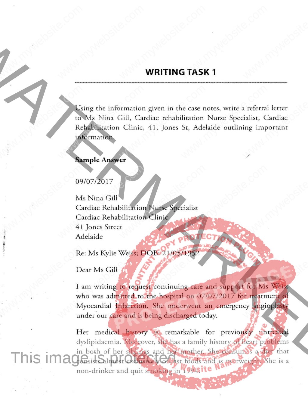 OET Writing Task Practice Test - Nurse Info