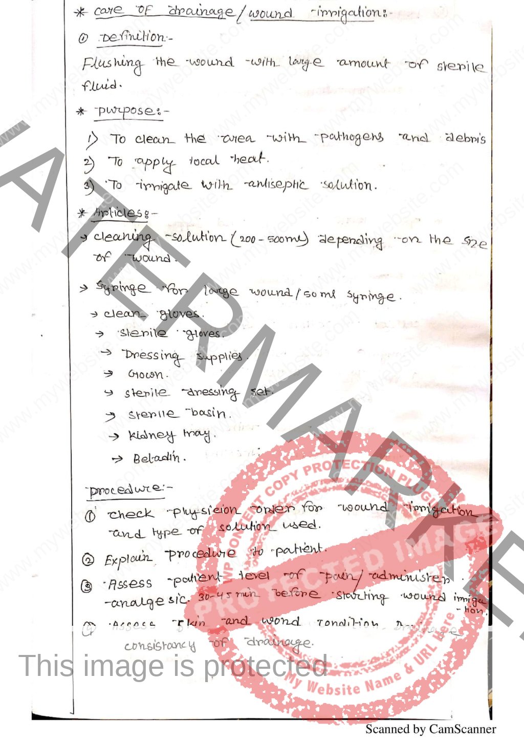 GNM First Year Fundamentals of Nursing First Aid Notes Part 6 (PDF