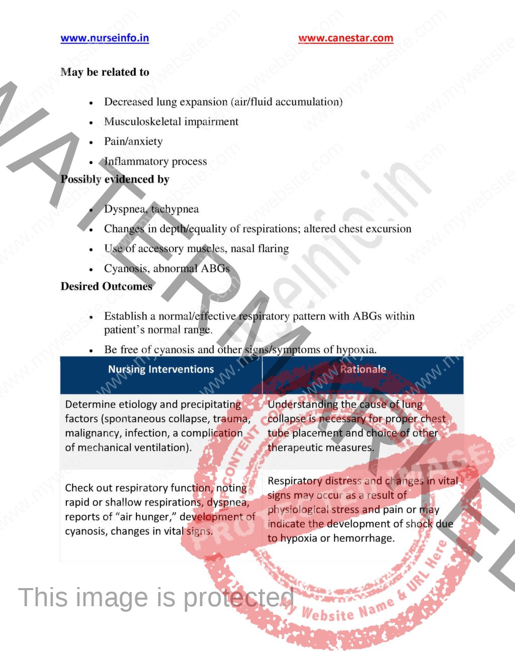 Respiratory Nursing Care Plans (PDF) Book nurseinfo