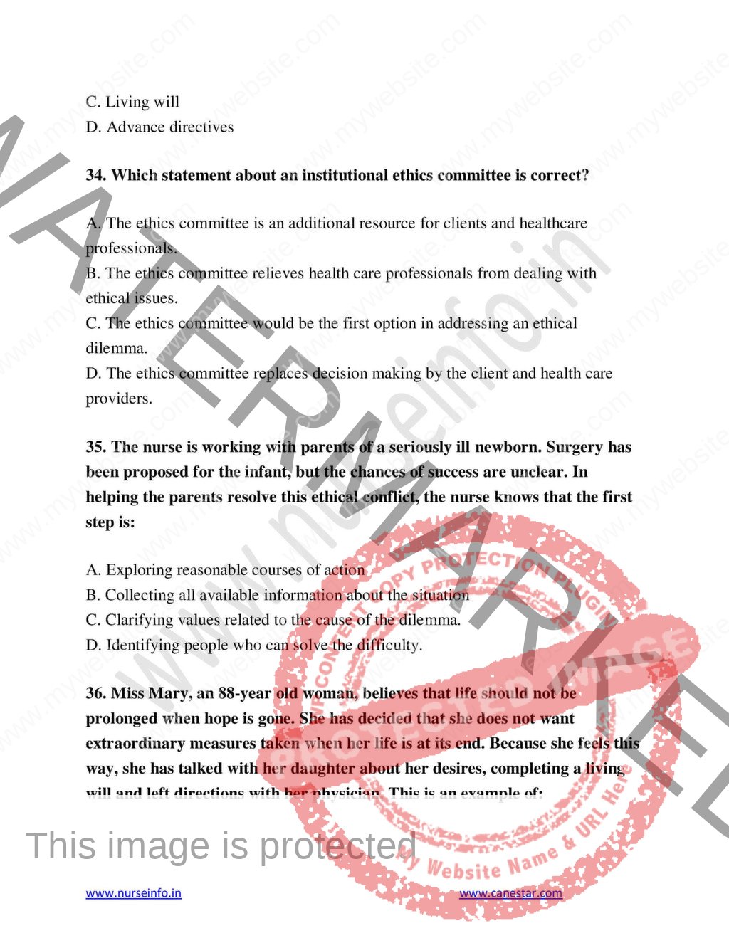NCLEX PRACTICE QUESTION AND ANSWER (PDF) TOPIC WISE | nurseinfo