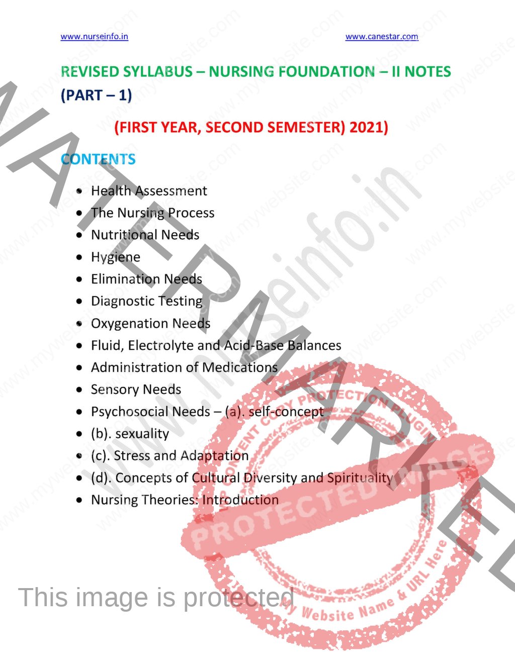 Revised Nursing Foundation – II Notes/Book (Part 1) (PDF) FOR BSC ...